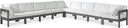 Nizuc - Outdoor Patio 9 Piece Modular Sectional - Meridian Furniture - Stationary Sectionals- Elite Enclave Home