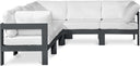 Nizuc - Outdoor Patio 5 Piece Modular Sectional - Meridian Furniture - Stationary Sectionals- Elite Enclave Home