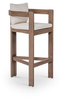 Newport - Water Resistant Fabric Upholstered Outdoor Patio Bar Stool - Meridian Furniture - Bar Height (28"-30")- Elite Enclave Home