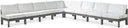 Nizuc - Outdoor Patio 9 Piece Modular Sectional - Meridian Furniture - Stationary Sectionals- Elite Enclave Home