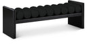 Waverly - Bench With Black Frame - Meridian Furniture - Upholstered Benches - Elite Enclave Home