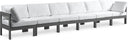 Nizuc - Outdoor Patio 6 Seat Modular Sofa With Gray Frame - Meridian Furniture - Stationary Sectionals- Elite Enclave Home