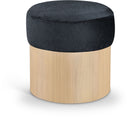 Nimes - Ottoman / Stool With Natural Base - Meridian Furniture - Stool Ottomans - Elite Enclave Home