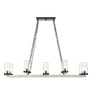 Edgecomb - 10 Light Indoor-Outdoor Chandelier - Black / Gray