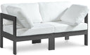 Nizuc - Outdoor Patio 2 Seat Modular Sofa With Gray Frame - Meridian Furniture - Stationary Sectionals- Elite Enclave Home