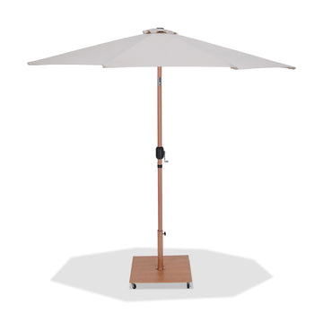 Fiji - Aluminum Patio Umbrella With Square Teak Base