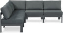 Nizuc - Outdoor Patio 5 Piece Modular Sectional - Meridian Furniture - Stationary Sectionals- Elite Enclave Home