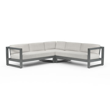 Redondo - Sectional, No Welt - Cast Silver / Dark Gray