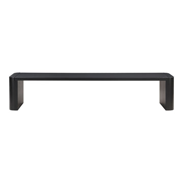 Post - Large Oak Dining Bench - Black