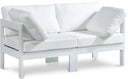 Nizuc - Outdoor Patio 2 Seat Modular Sofa With White Frame - Meridian Furniture - Stationary Sectionals- Elite Enclave Home