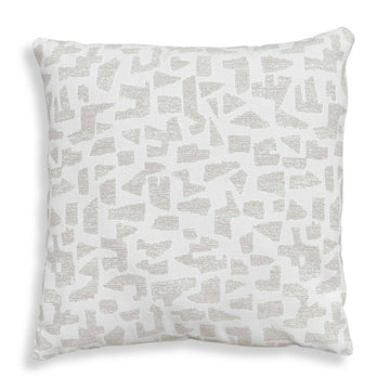 Scatter - Abstract Outdoor Pillow - Gray / White