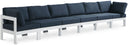 Nizuc - Outdoor Patio 6 Seat Modular Sofa With White Frame - Meridian Furniture - Stationary Sectionals- Elite Enclave Home
