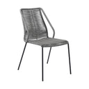 22" Metal Outdoor Dining Chair (Set of 2) - Gray