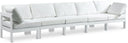 Nizuc - Outdoor Patio 5 Seat Modular Sofa With White Frame - Meridian Furniture - Stationary Sectionals- Elite Enclave Home