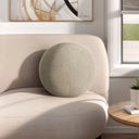 Laguna - Solid Round Ball Pillow - Light Taupe