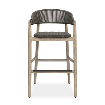 Dermott - Outdoor Bar Stool - Brown / Dark Gray