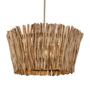 Rhea - 4 Light Wood Branch Chandelier - Woodtone
