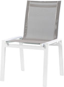 Nizuc - Outdoor Patio Dining Chair With White Frame (Set of 2) - Meridian Furniture - Chair Sets- Elite Enclave Home