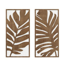 Birch Botanical - Two-Tone Panel Wall Decor Set - Monstera