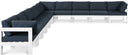Nizuc - Outdoor Patio 10 Piece Modular Sectional With White Frame - Meridian Furniture - Stationary Sectionals- Elite Enclave Home