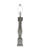 Solid Wood Standard Table Lamp - Gray