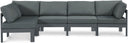 Nizuc - Outdoor Patio 5 Piece Modular Sectional - Meridian Furniture - Stationary Sectionals- Elite Enclave Home
