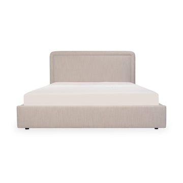Simon - Queen Storage Bed - Flecked Beige