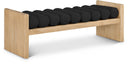 Waverly - Bench With Natural Frame - Meridian Furniture - Upholstered Benches - Elite Enclave Home