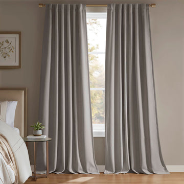 Karien - 2 Piece 52x84" Sound Blocking/Total Blackout Curtain Panel Pair - Gray