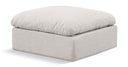 Indulge - Linen Ottoman - Meridian Furniture - Upholstered Ottomans - Elite Enclave Home