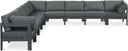 Nizuc - Outdoor Patio 9 Piece Modular Sectional - Meridian Furniture - Stationary Sectionals- Elite Enclave Home
