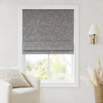 Quincy - 27x64" Total Blackout Cordless Roman Shade - Gray