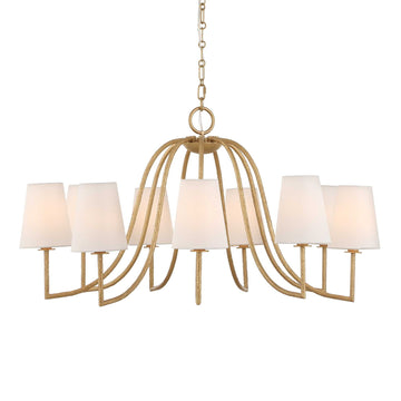 Seville - 9 Light Chandelier - Gold