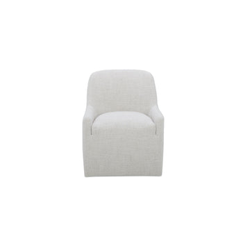 Maisie - Rolling Dining Chair - Flecked Oat / Beige