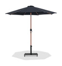 Fiji - Aluminum Patio Umbrella With Square Black And Teak Base