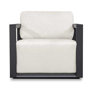 Remsen - Outdoor Lounge Chair - Black / Oyster