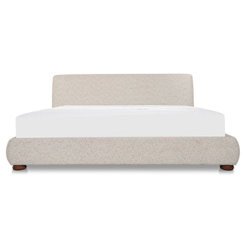 Beau - Queen Storage Bed - Speckled Light Gray