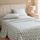 Cozy Cotton Flannel - Queen Printed Sheet Set - Ikat Tree