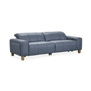 Alea - Leather Power Recliner Sofa - Blue