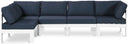Nizuc - Outdoor Patio 5 Piece Modular Sectional With White Frame - Meridian Furniture - Stationary Sectionals- Elite Enclave Home