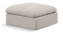 Indulge - Linen Ottoman - Meridian Furniture - Upholstered Ottomans - Elite Enclave Home