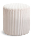 Roy - Round Microsuede Ottoman / Stool - Meridian Furniture - Stool Ottomans - Elite Enclave Home