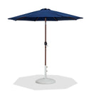 Fiji - Aluminum Patio Umbrella With Round White And Teak Base