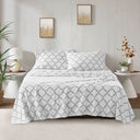 Micro Fleece - Twin Sheet Set - Gray Geo