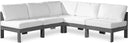 Nizuc - Outdoor Patio 5 Piece Modular Sectional - Meridian Furniture - Stationary Sectionals- Elite Enclave Home