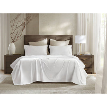 Split King Sateen Sheet Set - White