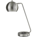21" Metal Desk Table Lamp With Silver Shade - Silver