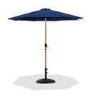 Fiji - Aluminum Patio Umbrella With Round Black And Teak Base