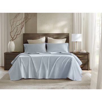 Queen Sateen Sheet Set - Blue