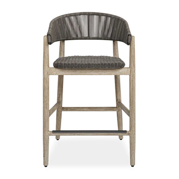 Dermott - Outdoor Counter Stool - Brown / Dark Gray